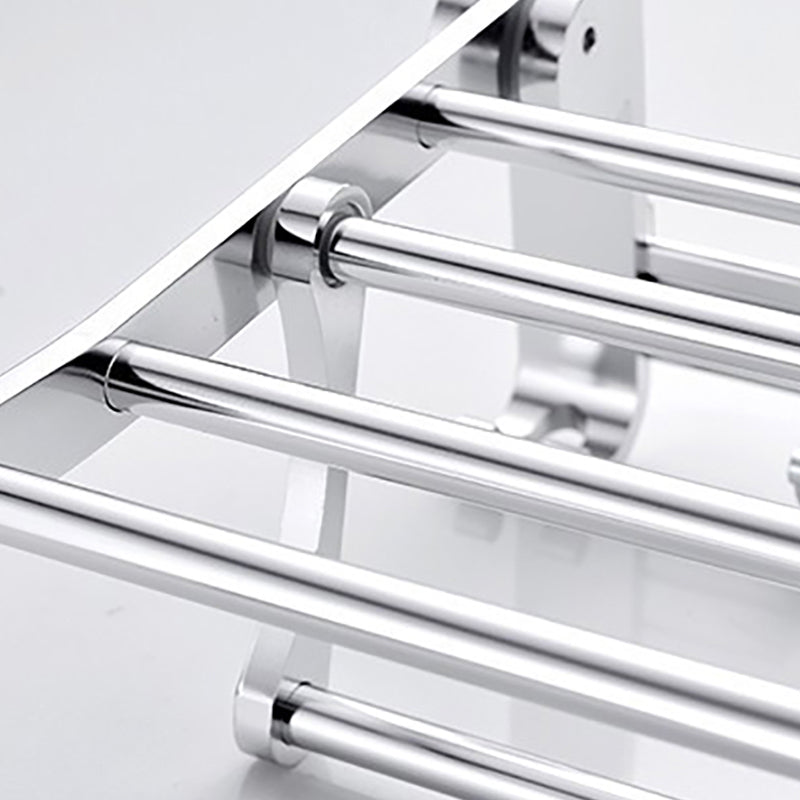 Lisslune | Chrome/Black Classic Bathroom Accessories Set Modern Bath Shelf/Towel Bar & Paper Holder