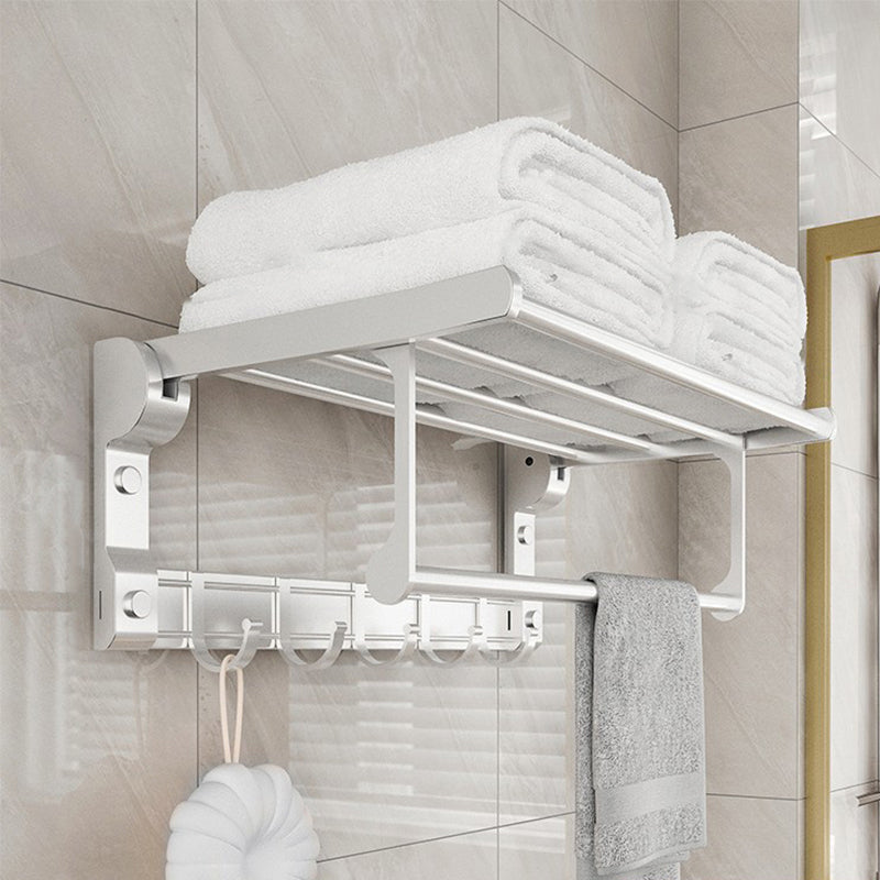 Lisslune | Chrome/Black Classic Bathroom Accessories Set Modern Bath Shelf/Towel Bar & Paper Holder