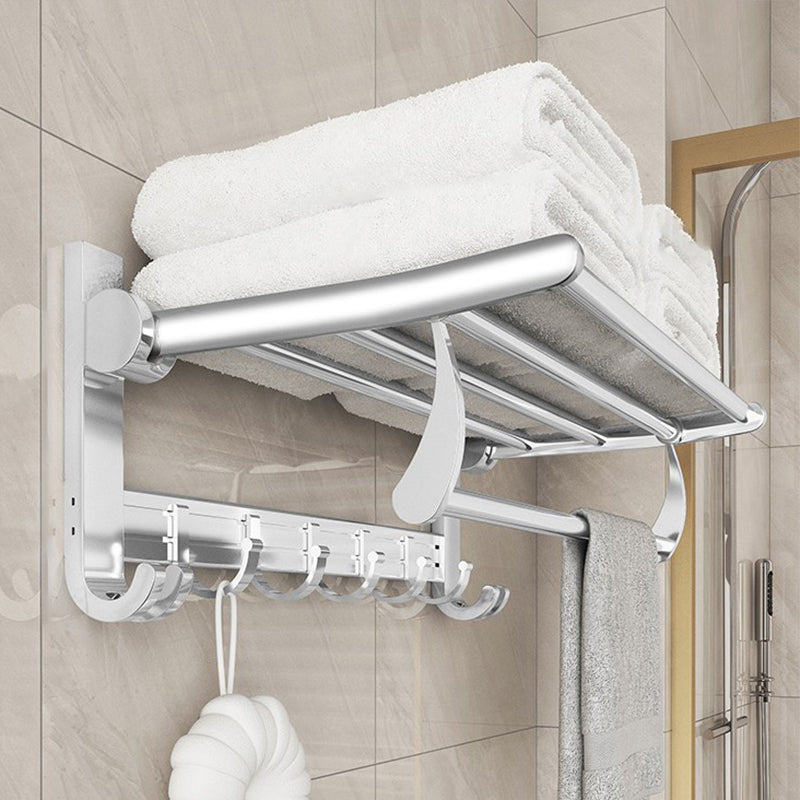Lisslune | Chrome/Black Classic Bathroom Accessories Set Modern Bath Shelf/Towel Bar & Paper Holder