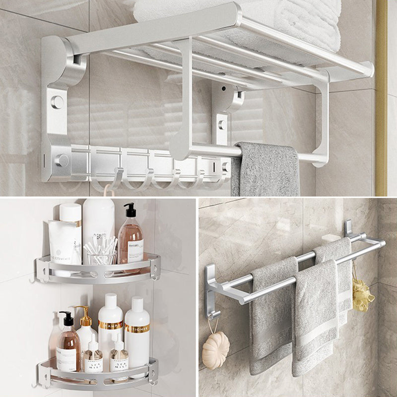 Lisslune | Chrome/Black Classic Bathroom Accessories Set Modern Bath Shelf/Towel Bar & Paper Holder