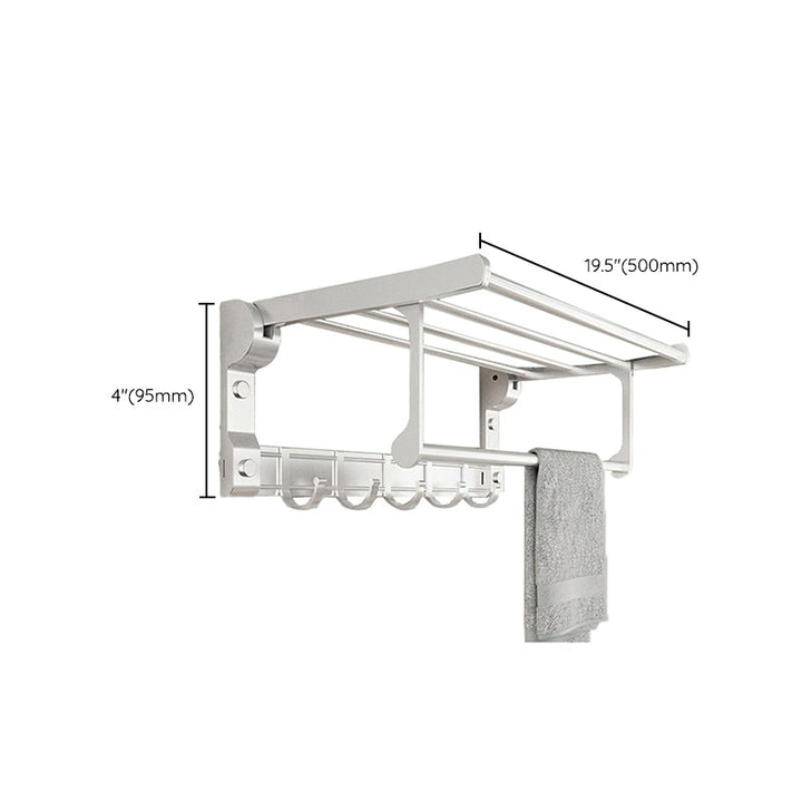 Lisslune | Chrome/Black Classic Bathroom Accessories Set Modern Bath Shelf/Towel Bar & Paper Holder