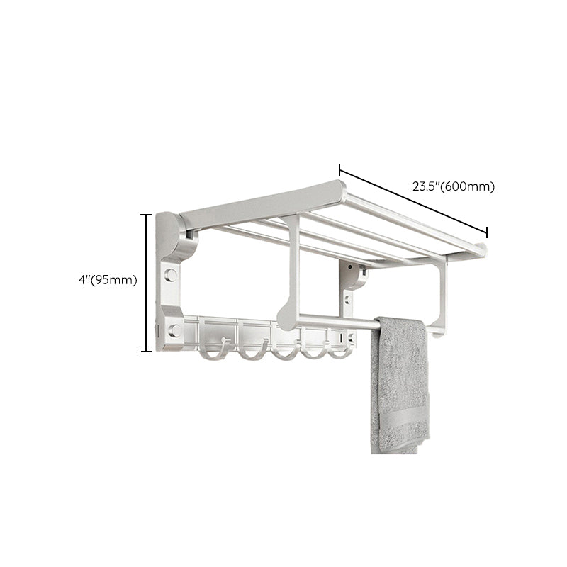 Lisslune | Chrome/Black Classic Bathroom Accessories Set Modern Bath Shelf/Towel Bar & Paper Holder