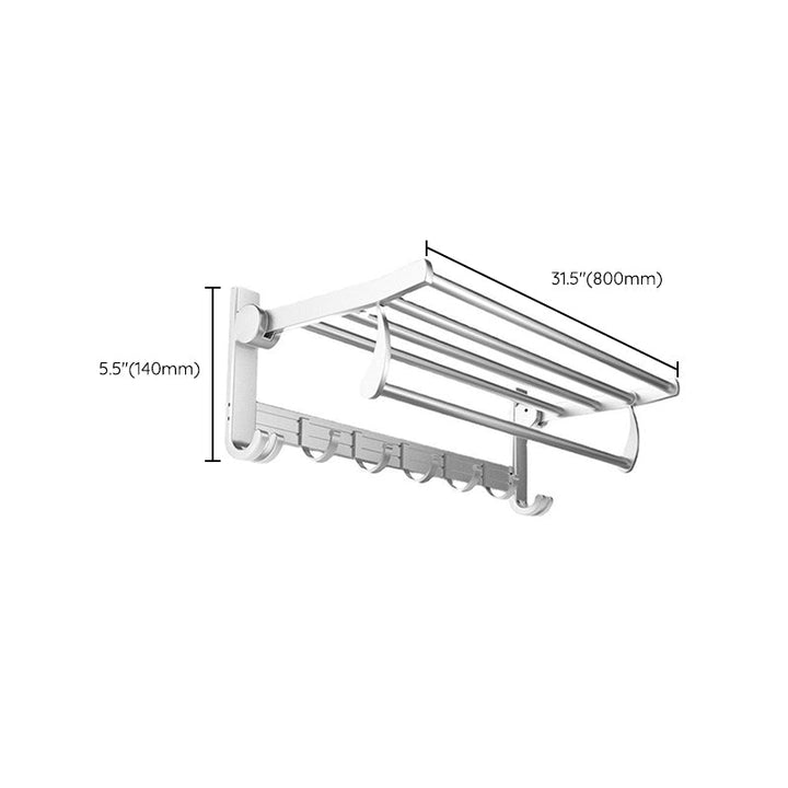 Lisslune | Chrome/Black Classic Bathroom Accessories Set Modern Bath Shelf/Towel Bar & Paper Holder
