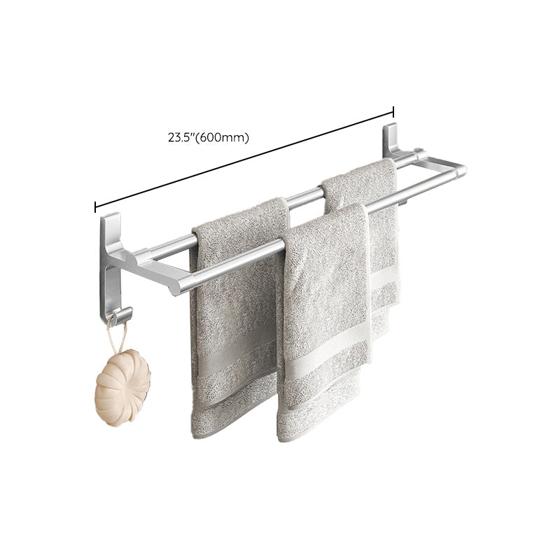 Lisslune | Chrome/Black Classic Bathroom Accessories Set Modern Bath Shelf/Towel Bar & Paper Holder