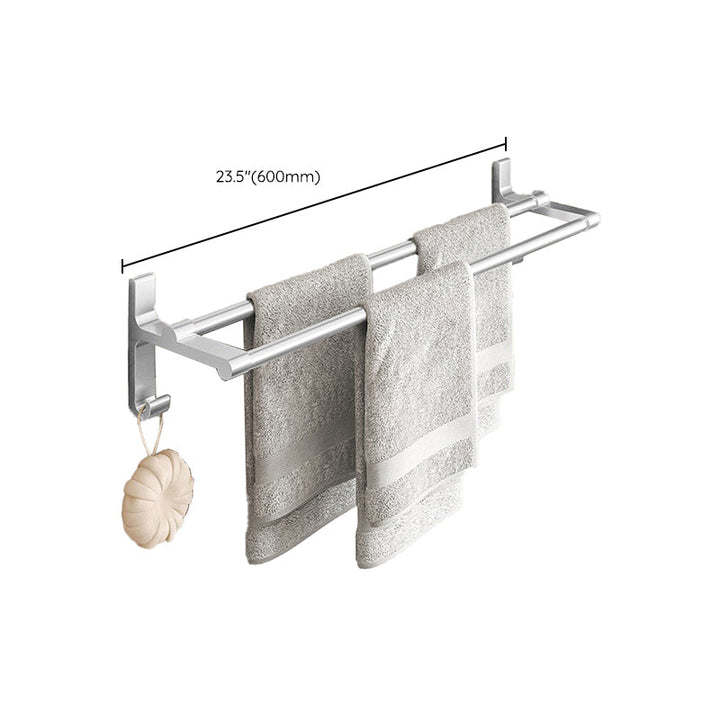 Lisslune | Chrome/Black Classic Bathroom Accessories Set Modern Bath Shelf/Towel Bar & Paper Holder