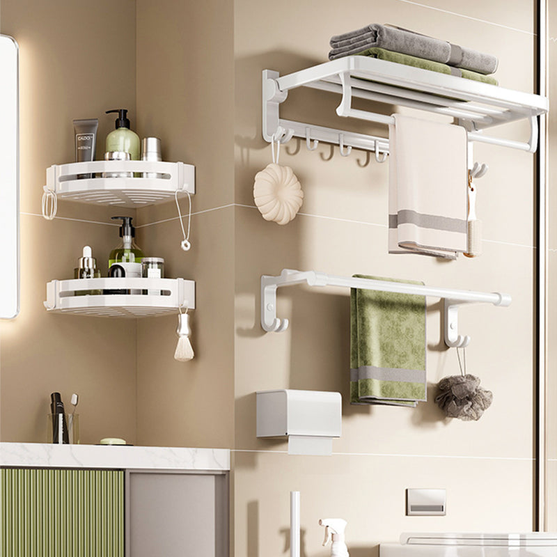 Lisslune | Modern Bathroom Hardware Set Towel Bar White Bathroom Shelf Bathroom Hardware Set