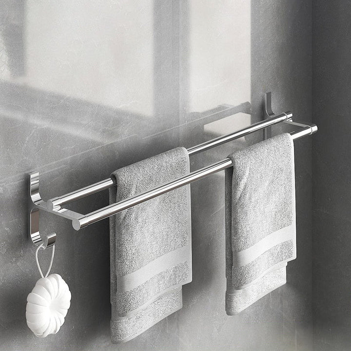 Lisslune | Modern Polished Chrome Bathroom Accessory Set Bathroom Shelf/Towel Holder/Paper Holder included