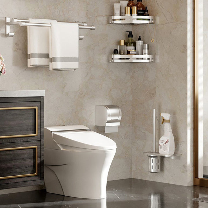 Lisslune | Modern Polished Chrome Bathroom Accessory Set Bathroom Shelf/Towel Holder/Paper Holder included