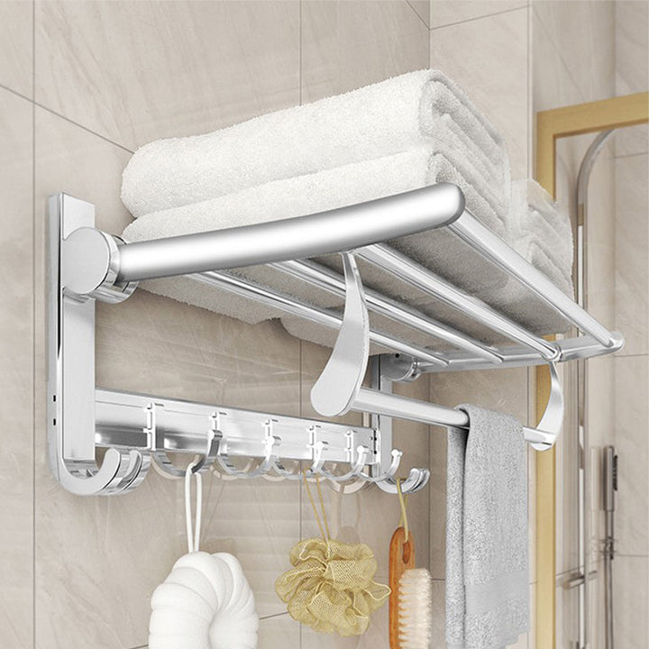 Lisslune | Modern Polished Chrome Bathroom Accessory Set Bathroom Shelf/Towel Holder/Paper Holder included