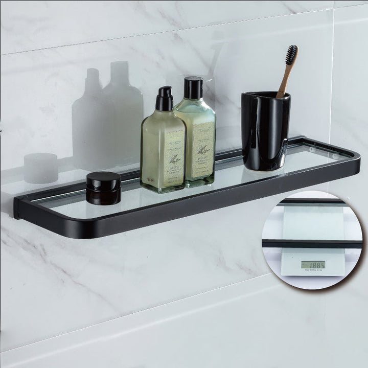 Lisslune | Modern Classic Bathroom Accessories Set in Stainless Steel Matte Black Bathrobe Hook/Towel Ring Bar