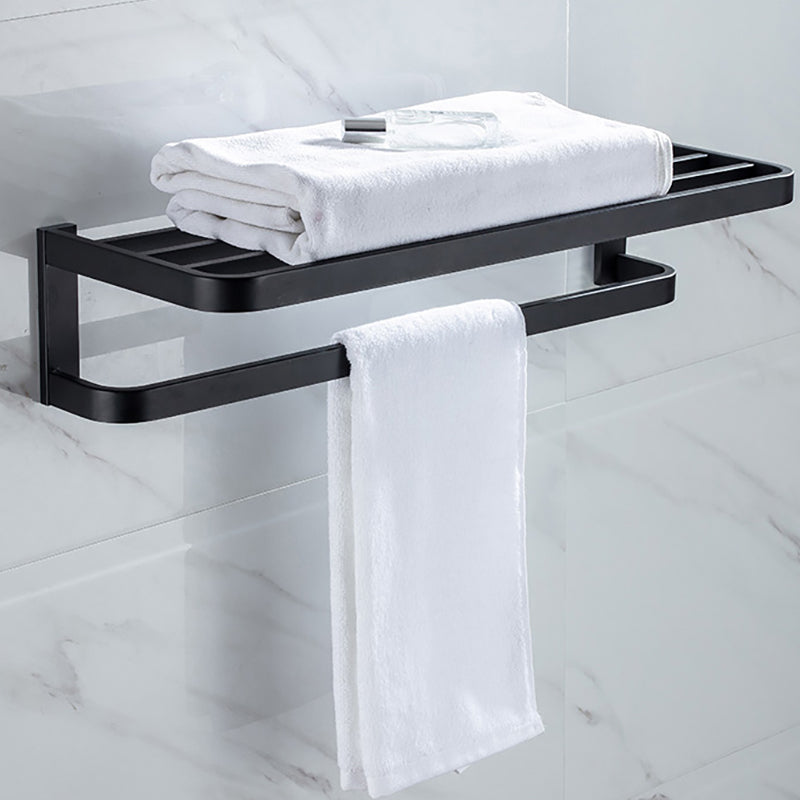 Lisslune | Modern Classic Bathroom Accessories Set in Stainless Steel Matte Black Bathrobe Hook/Towel Ring Bar