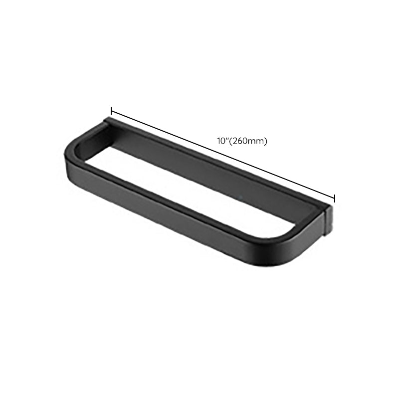 Lisslune | Modern Classic Bath Accessories Set in Matte Black Stainless Steel Bathrobe Hook/Towel Ring Bar