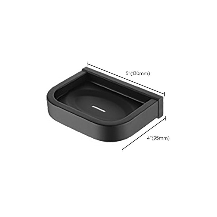 Lisslune | Modern Classic Bath Accessories Set in Matte Black Stainless Steel Bathrobe Hook/Towel Ring Bar
