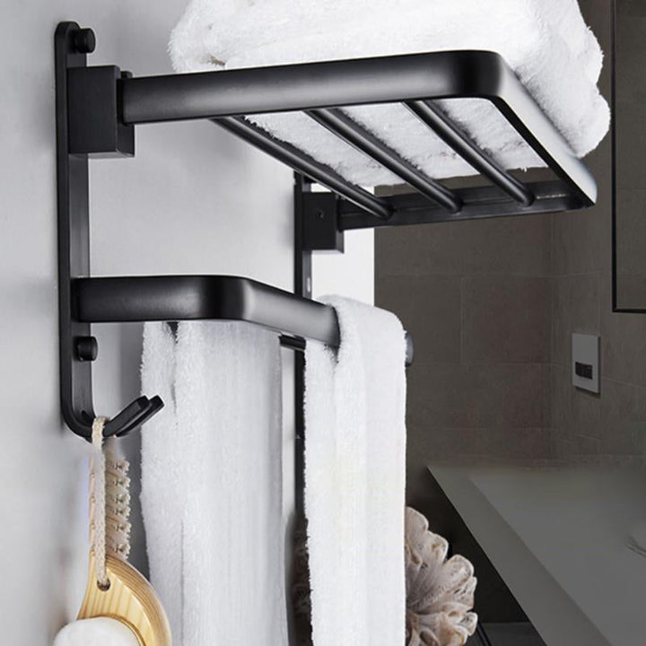 Lisslune | Modern Bathroom Accessories Set Towel Holder Black Soap Dish Bath Accessories Set