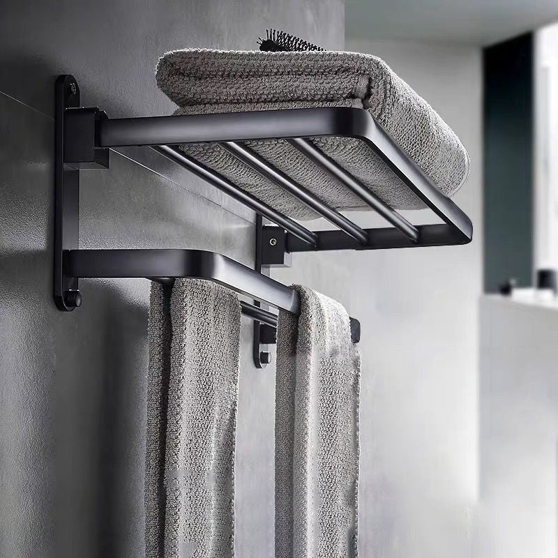Lisslune | Modern Bathroom Accessories Set Towel Holder Black Soap Dish Bath Accessories Set