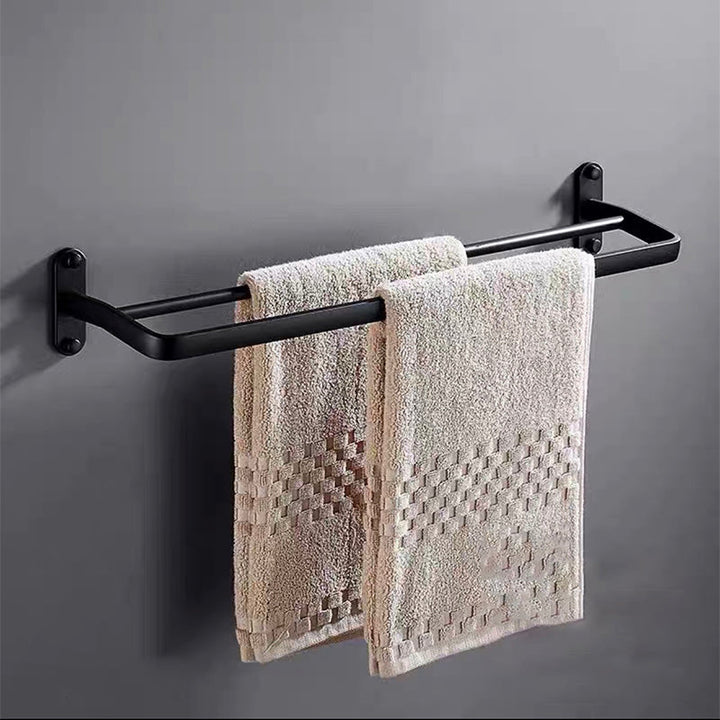 Lisslune | Modern Bathroom Accessories Set Towel Holder Black Soap Dish Bath Accessories Set