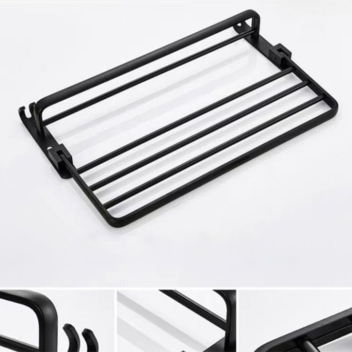 Lisslune | Modern Bathroom Accessories Set Towel Holder Black Soap Dish Bath Accessories Set