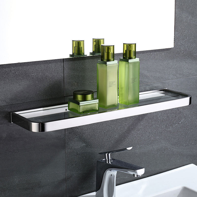 Lisslune | Polished Chrome Modern Bathroom Accessory Set made of Stainless Steel Towel Holder/Soap Dish