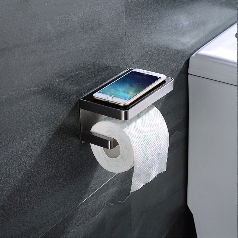 Lisslune | Polished Chrome Modern Bathroom Accessory Set made of Stainless Steel Towel Holder/Soap Dish