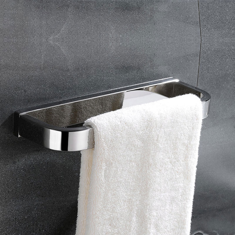 Lisslune | Polished Chrome Modern Bathroom Accessory Set made of Stainless Steel Towel Holder/Soap Dish
