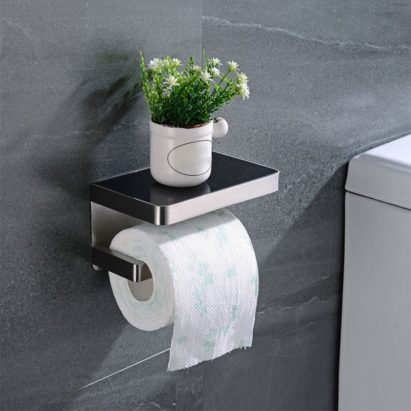 Lisslune | Polished Chrome Modern Bathroom Accessory Set made of Stainless Steel Towel Holder/Soap Dish