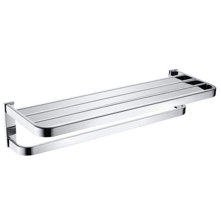 Lisslune | Polished Chrome Modern Bathroom Accessory Set made of Stainless Steel Towel Holder/Soap Dish