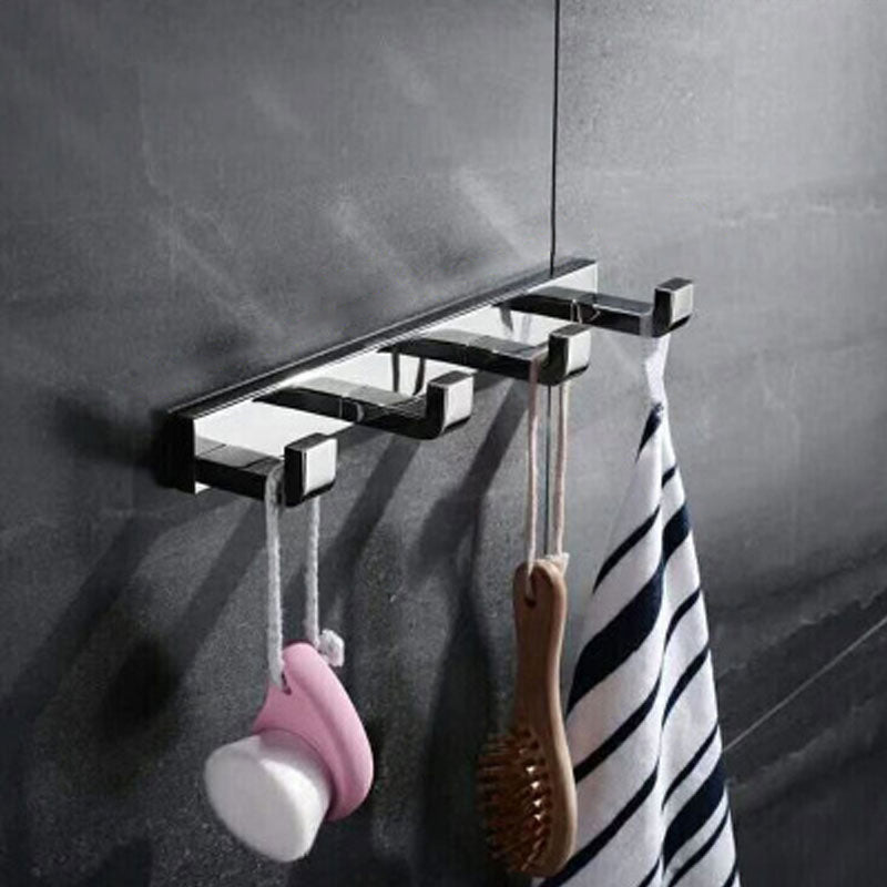 Lisslune | Polished Chrome Modern Bathroom Accessory Set made of Stainless Steel Towel Holder/Soap Dish