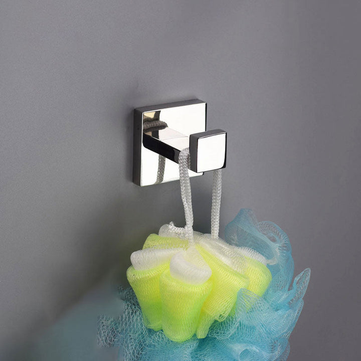Lisslune | Polished Chrome Modern Bathroom Accessory Set made of Stainless Steel Towel Holder/Soap Dish