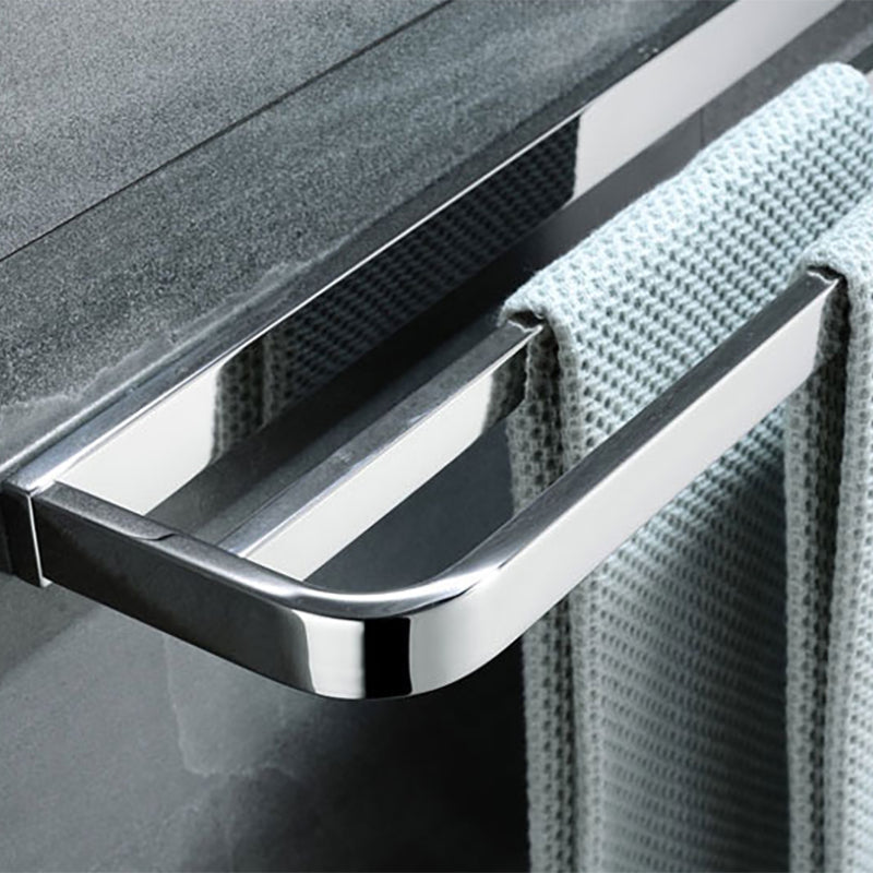 Lisslune | Polished Chrome Modern Bathroom Accessory Set made of Stainless Steel Towel Holder/Soap Dish