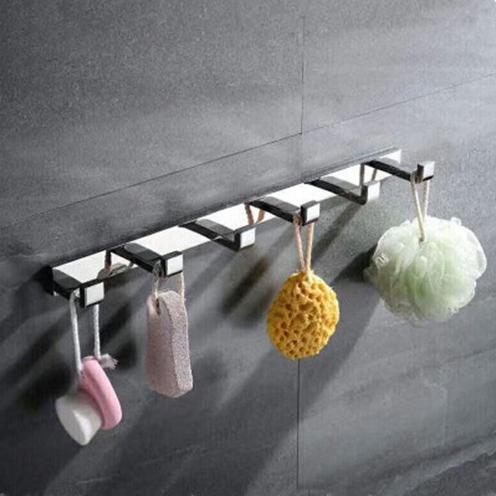 Lisslune | Polished Chrome Modern Bathroom Accessory Set made of Stainless Steel Towel Holder/Soap Dish