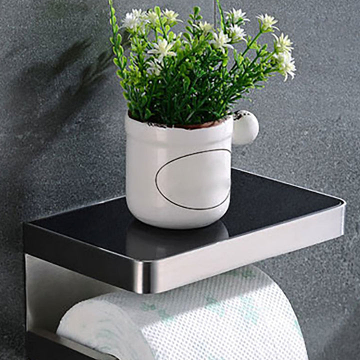 Lisslune | Polished Chrome Modern Bathroom Accessory Set made of Stainless Steel Towel Holder/Soap Dish