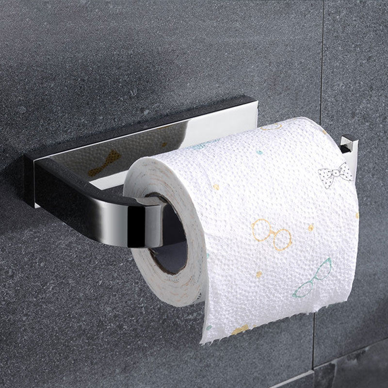 Lisslune | Polished Chrome Modern Bathroom Accessory Set made of Stainless Steel Towel Holder/Soap Dish