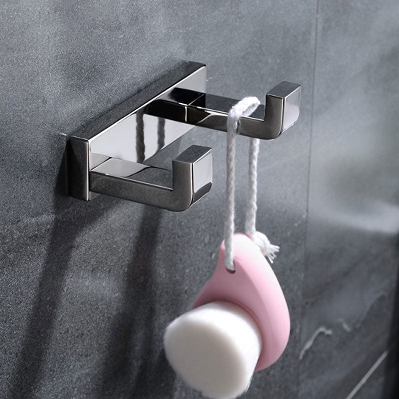 Lisslune | Polished Chrome Modern Bathroom Accessory Set made of Stainless Steel Towel Holder/Soap Dish