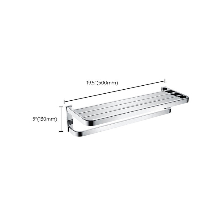 Lisslune | Polished Chrome Modern Bathroom Accessory Set made of Stainless Steel Towel Holder/Soap Dish