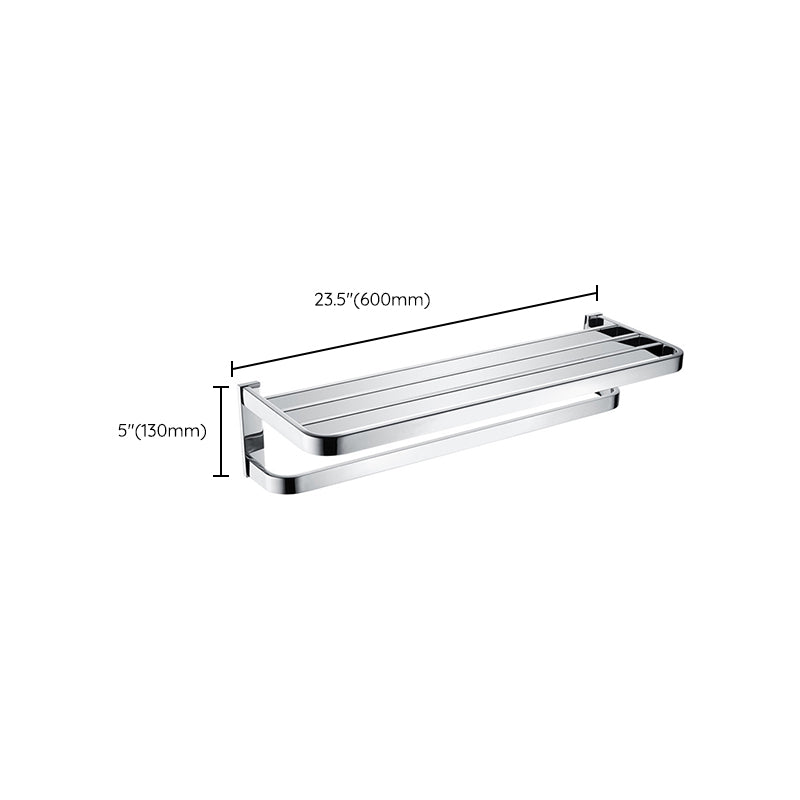 Lisslune | Polished Chrome Modern Bathroom Accessory Set made of Stainless Steel Towel Holder/Soap Dish