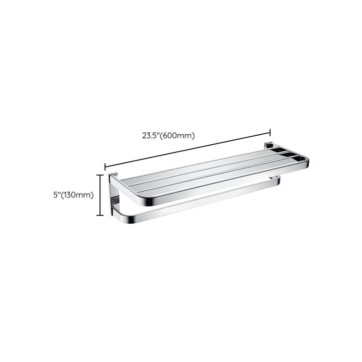 Lisslune | Polished Chrome Modern Bathroom Accessory Set made of Stainless Steel Towel Holder/Soap Dish