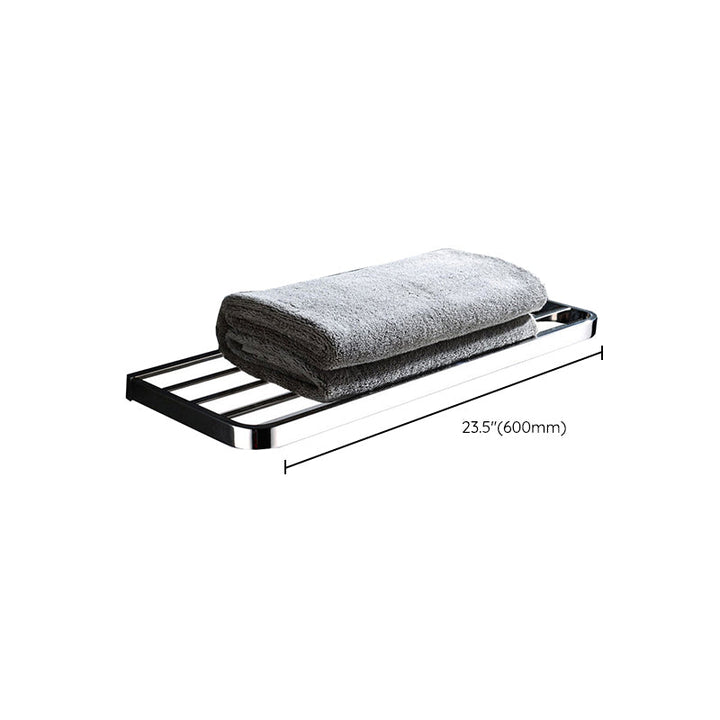 Lisslune | Polished Chrome Modern Bathroom Accessory Set made of Stainless Steel Towel Holder/Soap Dish