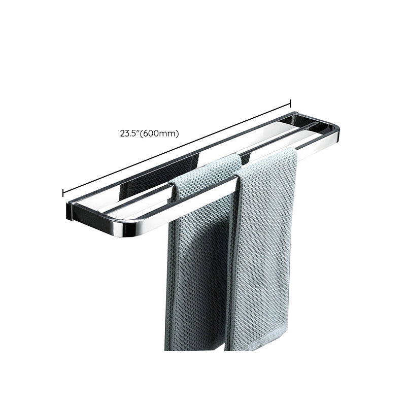 Lisslune | Polished Chrome Modern Bathroom Accessory Set made of Stainless Steel Towel Holder/Soap Dish