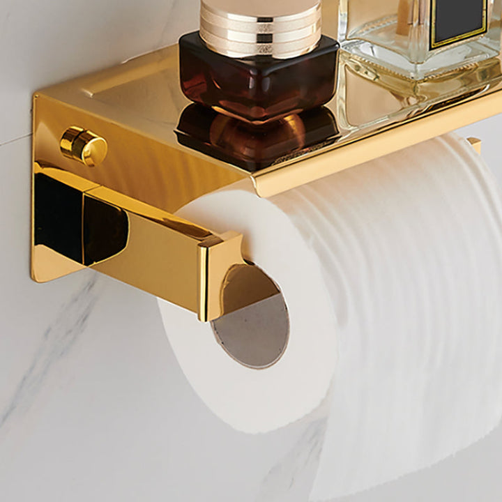 Lisslune | Modern Towel Bar Bathroom Hardware Set Bathroom Shelf Gold Bathroom Accessory Set