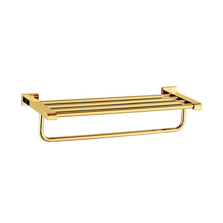 Lisslune | Modern Towel Bar Bathroom Hardware Set Bathroom Shelf Gold Bathroom Accessory Set