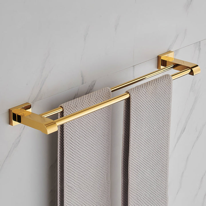 Lisslune | Modern Towel Bar Bathroom Hardware Set Bathroom Shelf Gold Bathroom Accessory Set