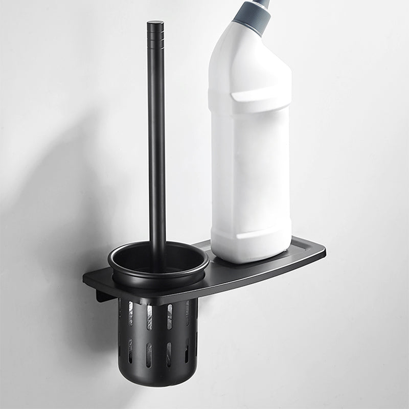 Lisslune | Modern Classic Bathroom Hardware Set Matte Black Bathrobe/Towel Rack & Bathroom Shelf