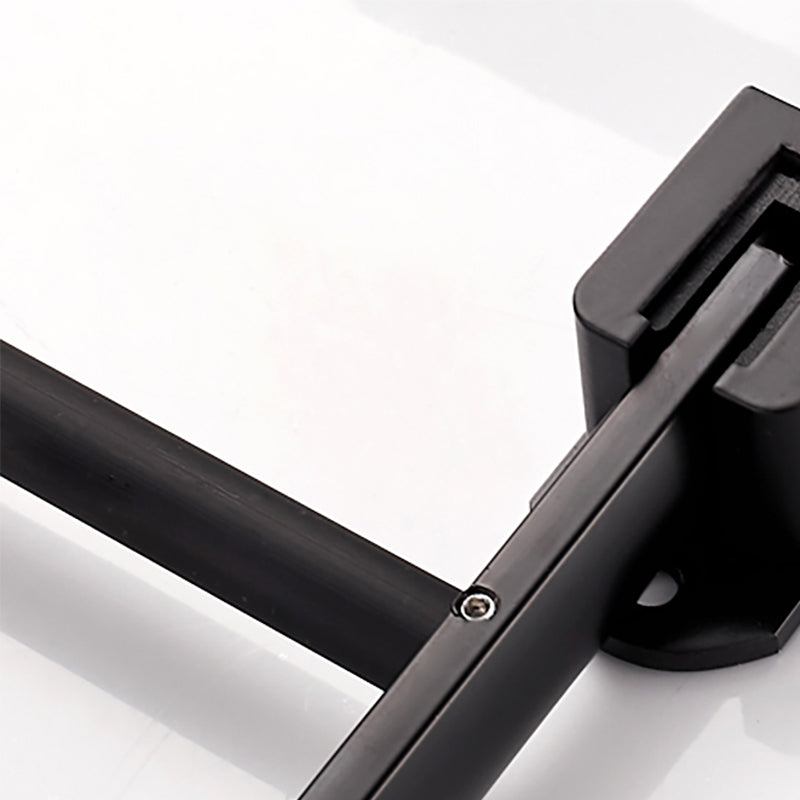 Lisslune | Modern Classic Bathroom Hardware Set Matte Black Bathrobe/Towel Rack & Bathroom Shelf