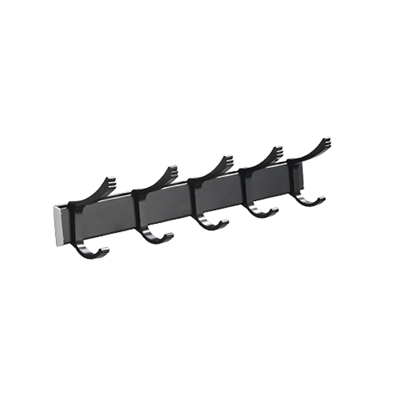 Lisslune | Modern Classic Bathroom Hardware Set Matte Black Bathrobe/Towel Rack & Bathroom Shelf