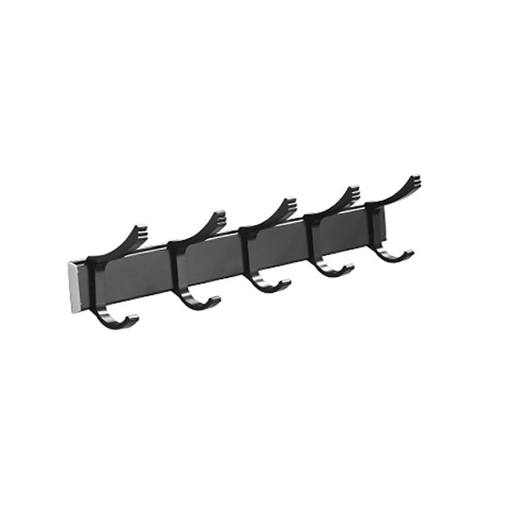 Lisslune | Modern Classic Bathroom Hardware Set Matte Black Bathrobe/Towel Rack & Bathroom Shelf