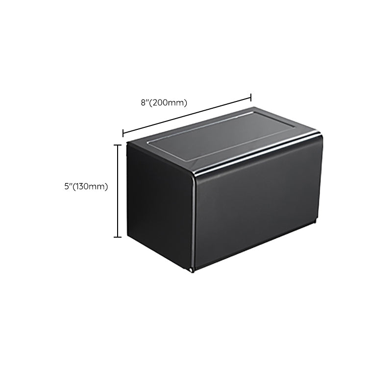 Lisslune | Modern Classic Bathroom Hardware Set Matte Black Bathrobe/Towel Rack & Bathroom Shelf