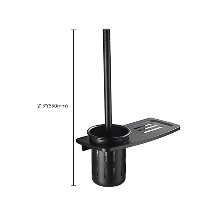 Lisslune | Modern Classic Bathroom Hardware Set Matte Black Bathrobe/Towel Rack & Bathroom Shelf