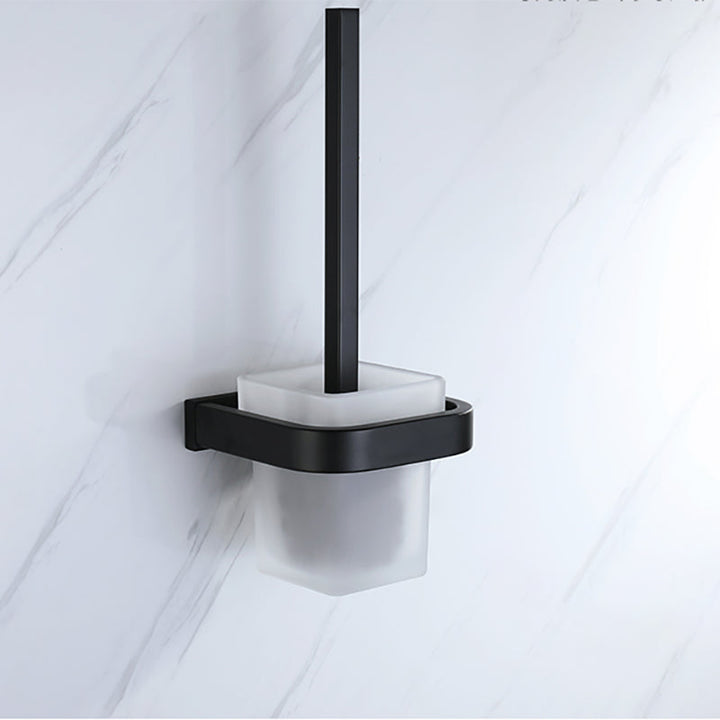 Lisslune | Modern Bathroom Hardware Set Bath Shelf Towel Bar Black Bath Hardware Set