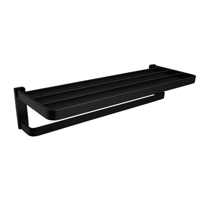 Lisslune | Modern Bathroom Hardware Set Bath Shelf Towel Bar Black Bath Hardware Set