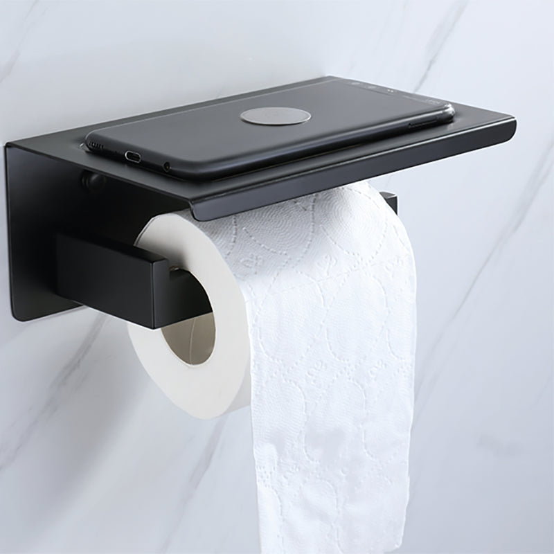 Lisslune | Modern Bathroom Hardware Set Bath Shelf Towel Bar Black Bath Hardware Set